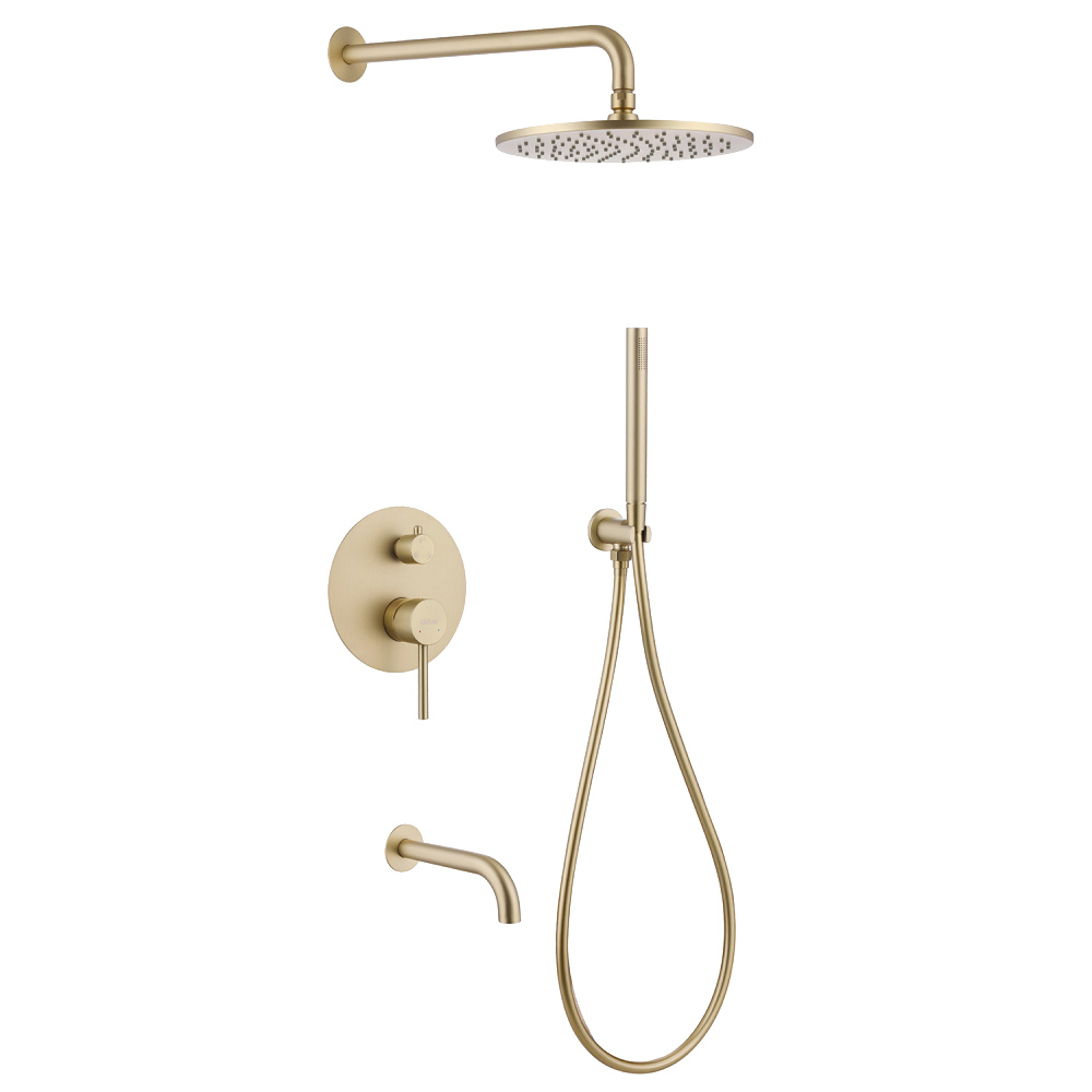 

Душевой комплект Abber Wasser Kreis AF8117G С ВНУТРЕННЕЙ ЧАСТЬЮ, матовое золото