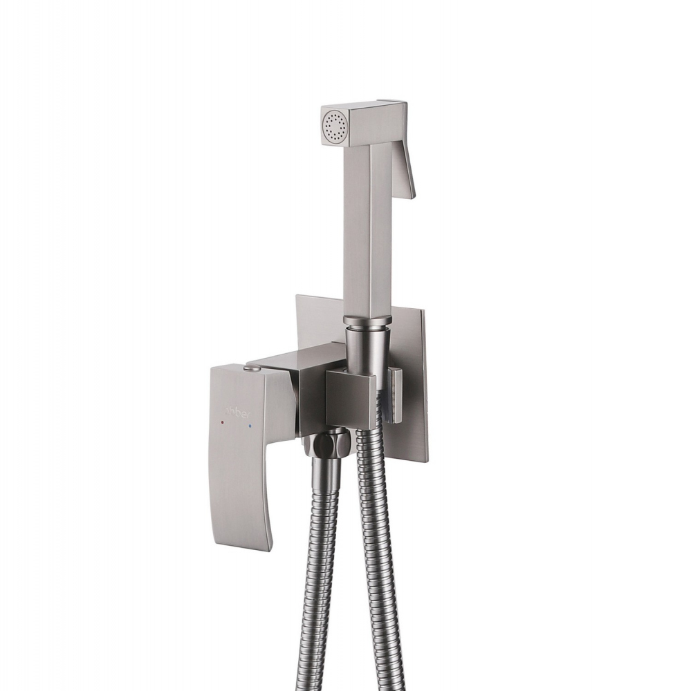 Гигиенический душ Abber Wasserfall AF8625SP со смесителем С ВНУТРЕННЕЙ ЧАСТЬЮ сатин 19900₽