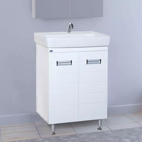 

Тумба с раковиной Bellezza Сиена 60 белая, Белый