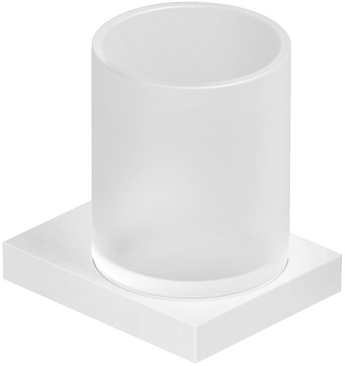 Стакан для ванной Kludi Vela C 3197553 настенный матовый белый стеклянный 3737₽