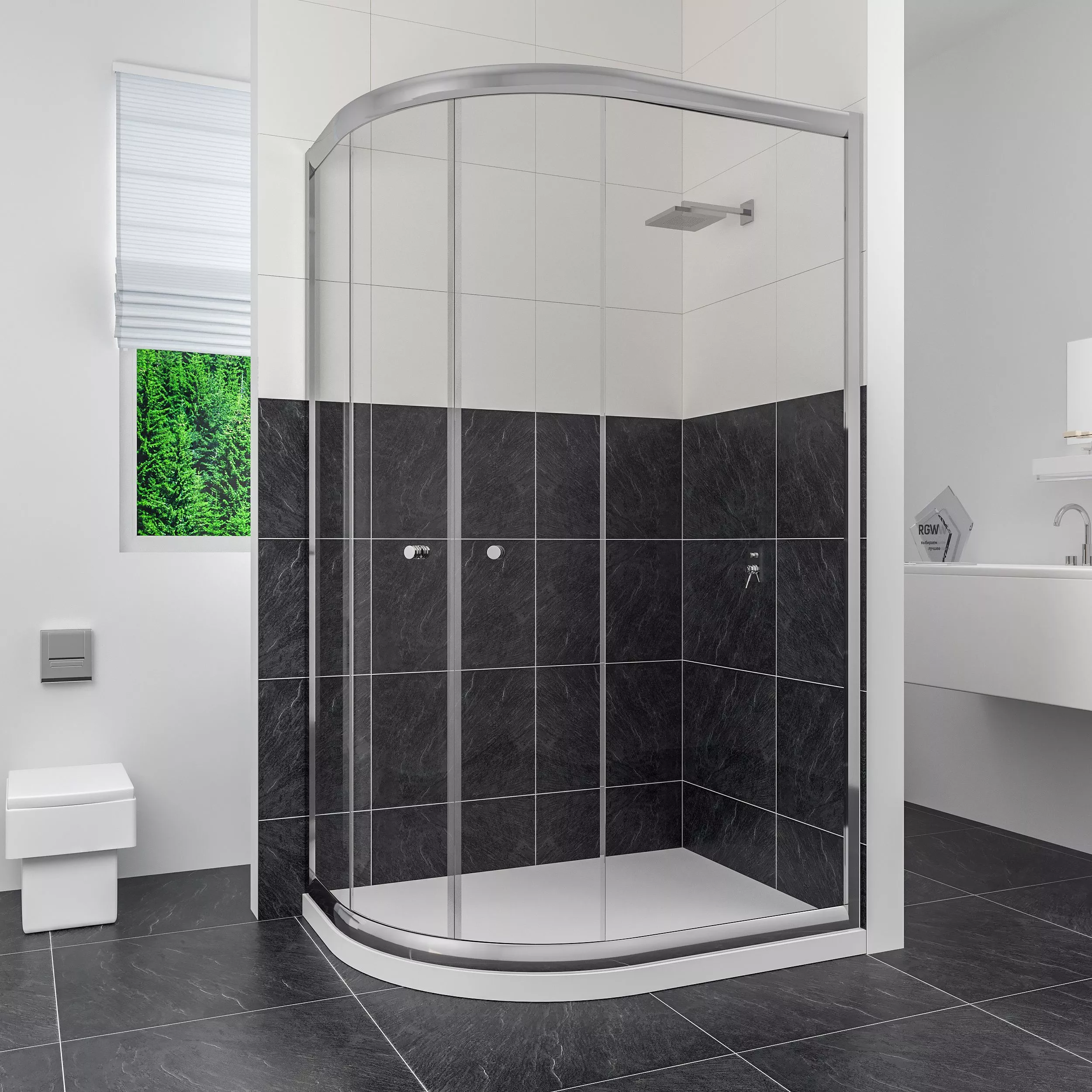 

Душевой уголок RGW Classic CL-61 100x80x185 профиль хром