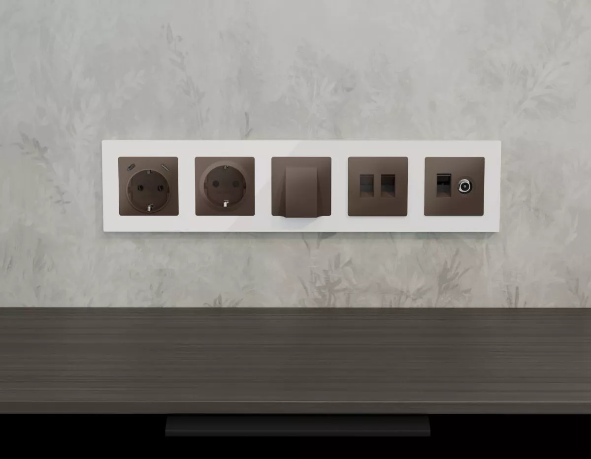 

Комплект механизма электрической розетки 2USB С+C 20W с/з на винтовых зажимах 16A-250V Alfa Темная бронза матовый Quant Ambrella Volt MA640510 (AP6405, VM165)