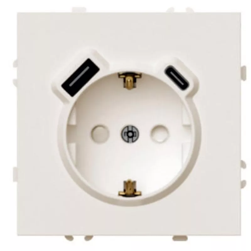 

Розетка 1-местная з/ш с/з 16А + USB + Type C (механизм) Stekker Эмили RST16-5119-08 кашемир soft touch 50360