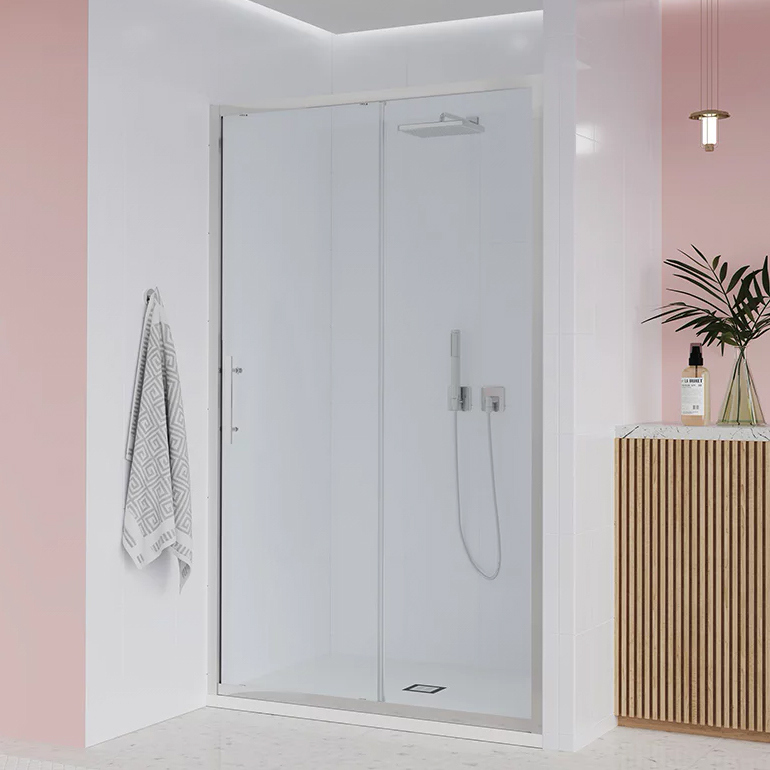 

Душевая дверь в нишу Veconi Evo 100 CH 130 см, профиль глянцевый хром, стекло прозрачное