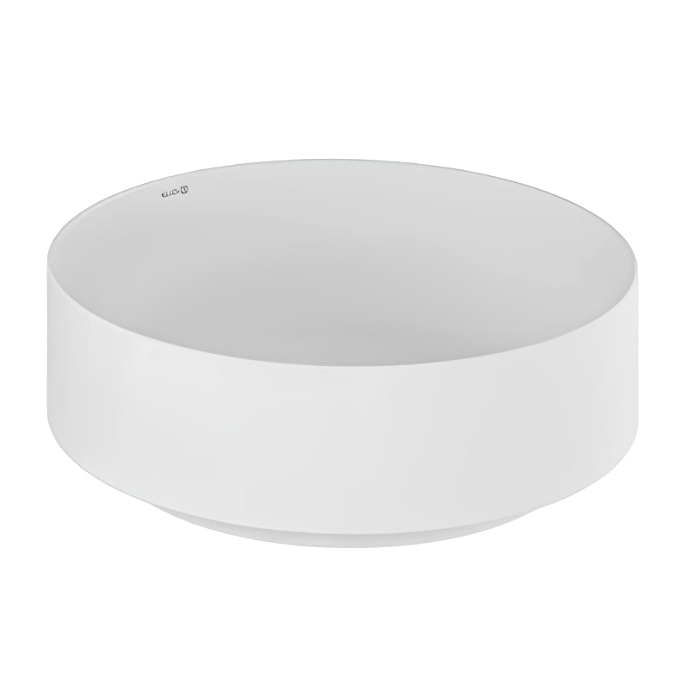 

Накладная раковина Kludi RESA R 58CW1053 40 матовая белая, круглая, фаянс