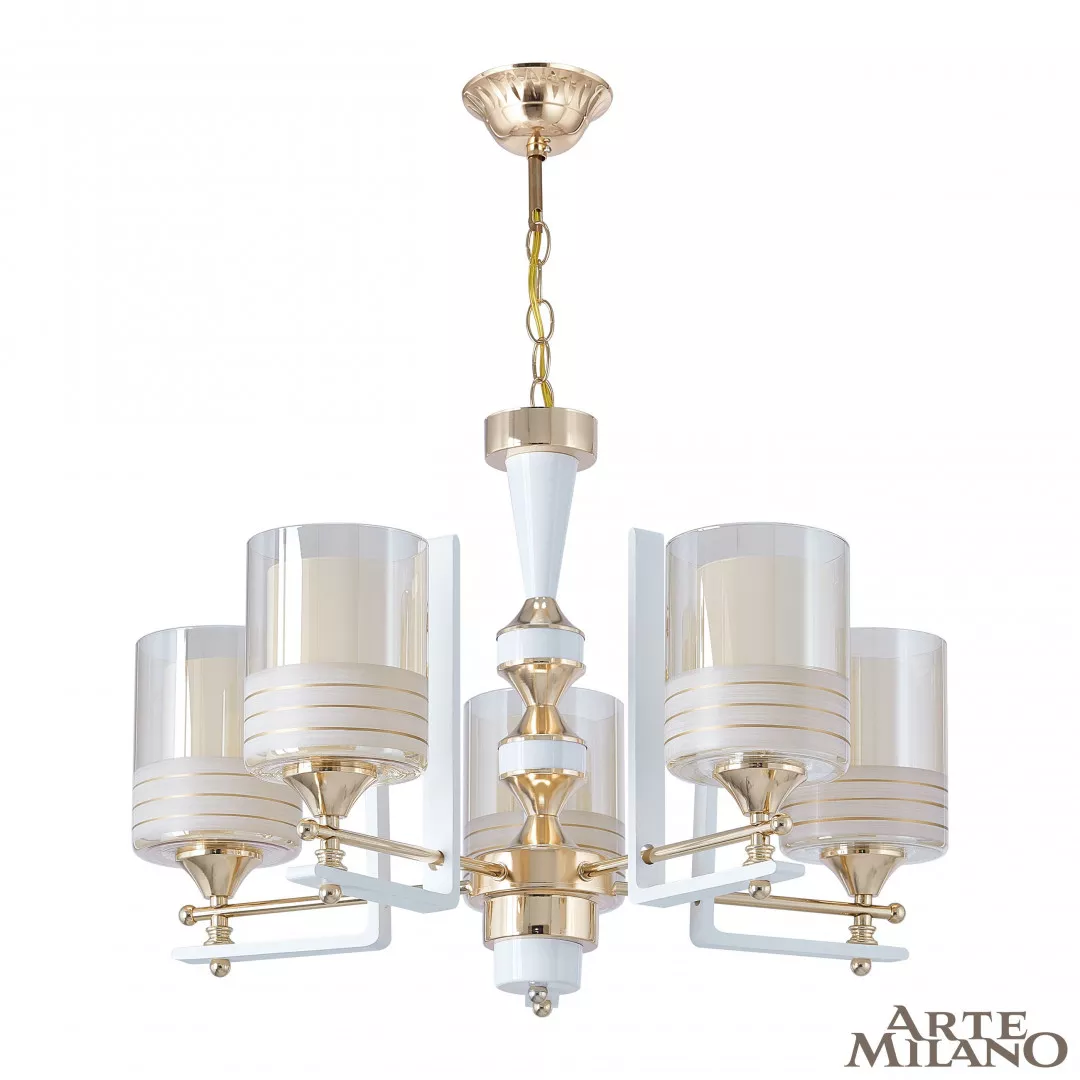 

Подвесная люстра Arte Milano Florentia-6087 306087/5 Wh/Gd