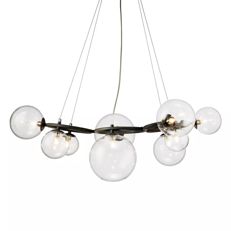 

Подвесная люстра Delight Collection Wendt KG1202P-9 grey/clear