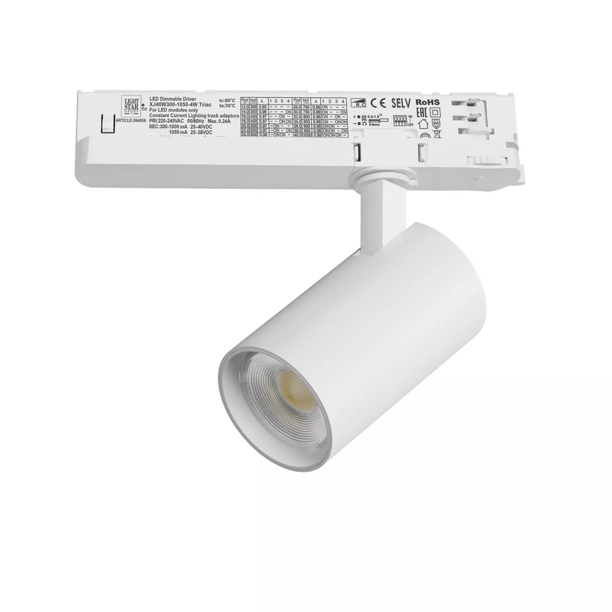 

Трековый трехфазный светильник Quattro LED с управлением TRIAC Lightstar Alta Base A5136TRIAC
