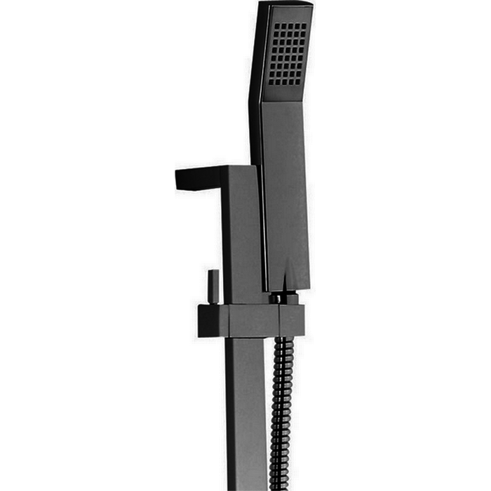 CISAL Shower Душевой гарнитур:ручная лейка,шланг 150 см,штанга 70 см, цвет черный матовый