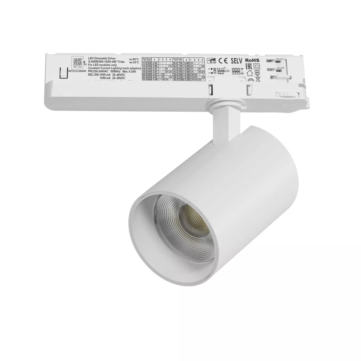 

Трековый трехфазный светильник Quattro LED с управлением TRIAC Lightstar Alta Base A5346TRIAC