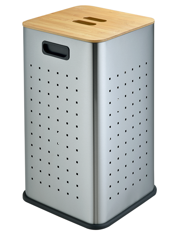 WW NANSY MT 35L Корзина для белья. Матовая сталь
