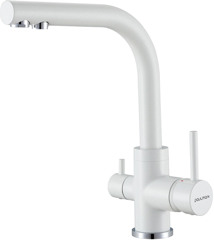 Смеситель для кухни Paulmark Essen Es213011-WH белый матовый