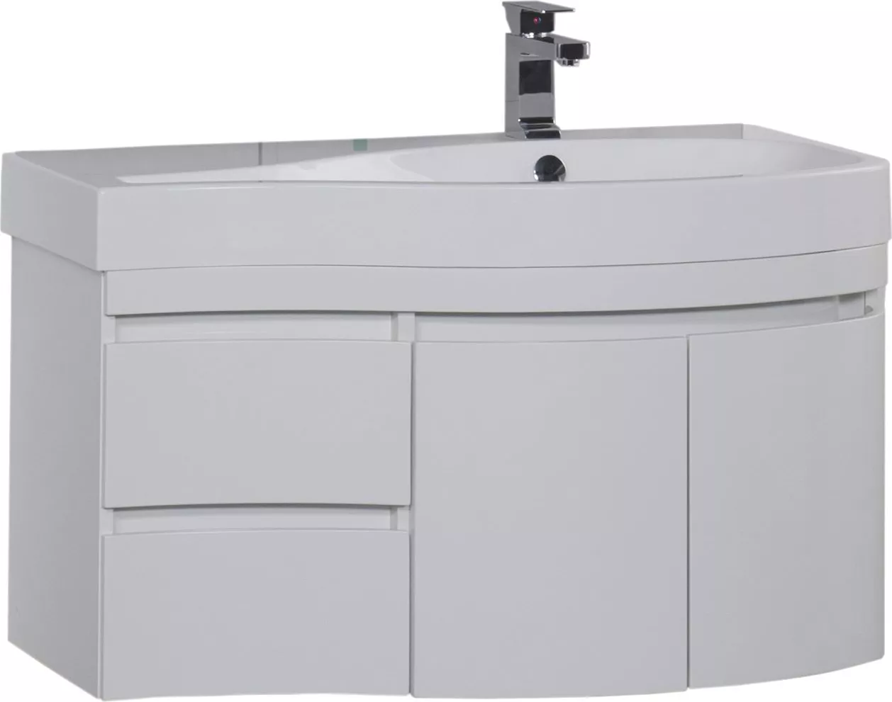 Тумба с раковиной Aquanet Сопрано 95 R белый