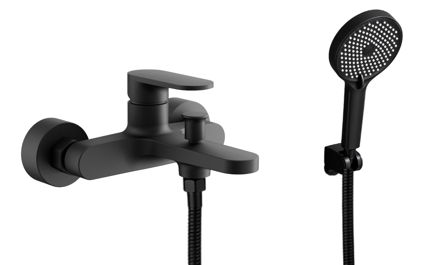 Смеситель для ванны с душем BELZ B713 B61713-7 черный 8680₽