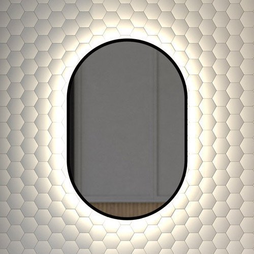 

Зеркало Defesto Aura DF 2921 40x60, с нейтральной подсветкой, без выключателя, черное