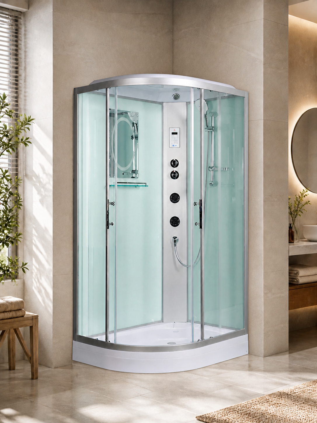 Душевая кабина Weltwasser WW500 Werra 1204 120х90 R 10000003331 с гидромассажем, профиль хром, стекло прозрачное