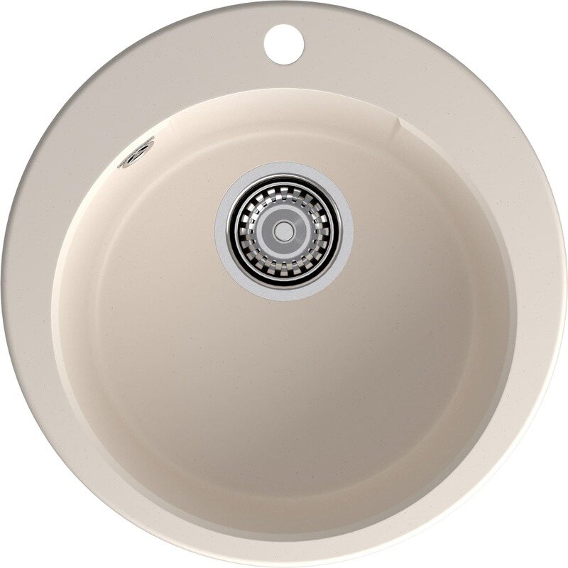 GRANFEST Мойка URBAN 649 1-чаша D-490мм белый арт.GF-UR-