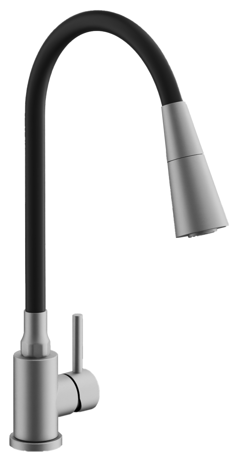 

Смеситель для кухни BELZ B809 B74809-1 с гибким изливом, сатин