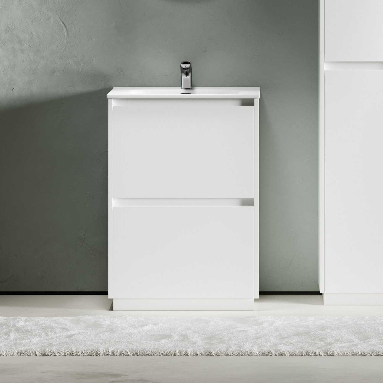 

Тумба под раковину без столешницы Sancos Libra Floor 60 белый глянец