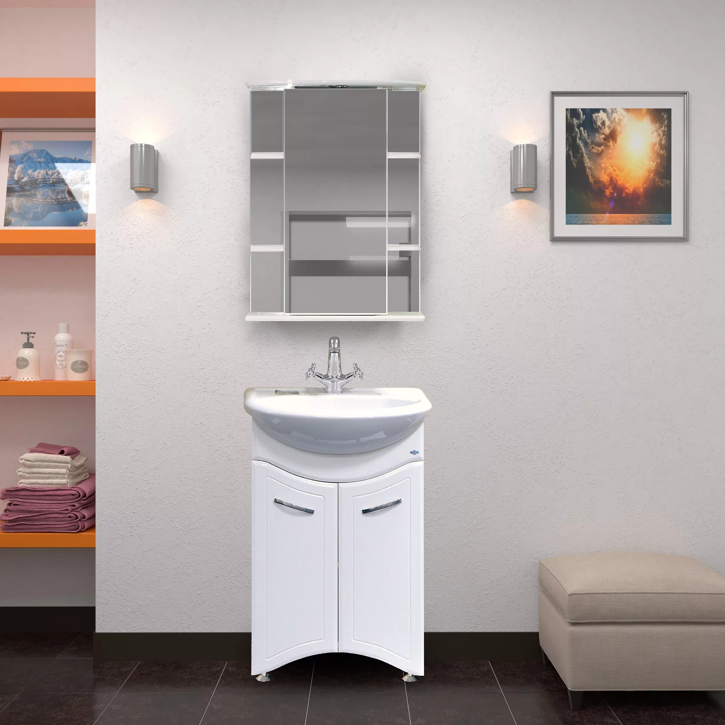 

Мебель для ванной Misty Уют 55 бабочка