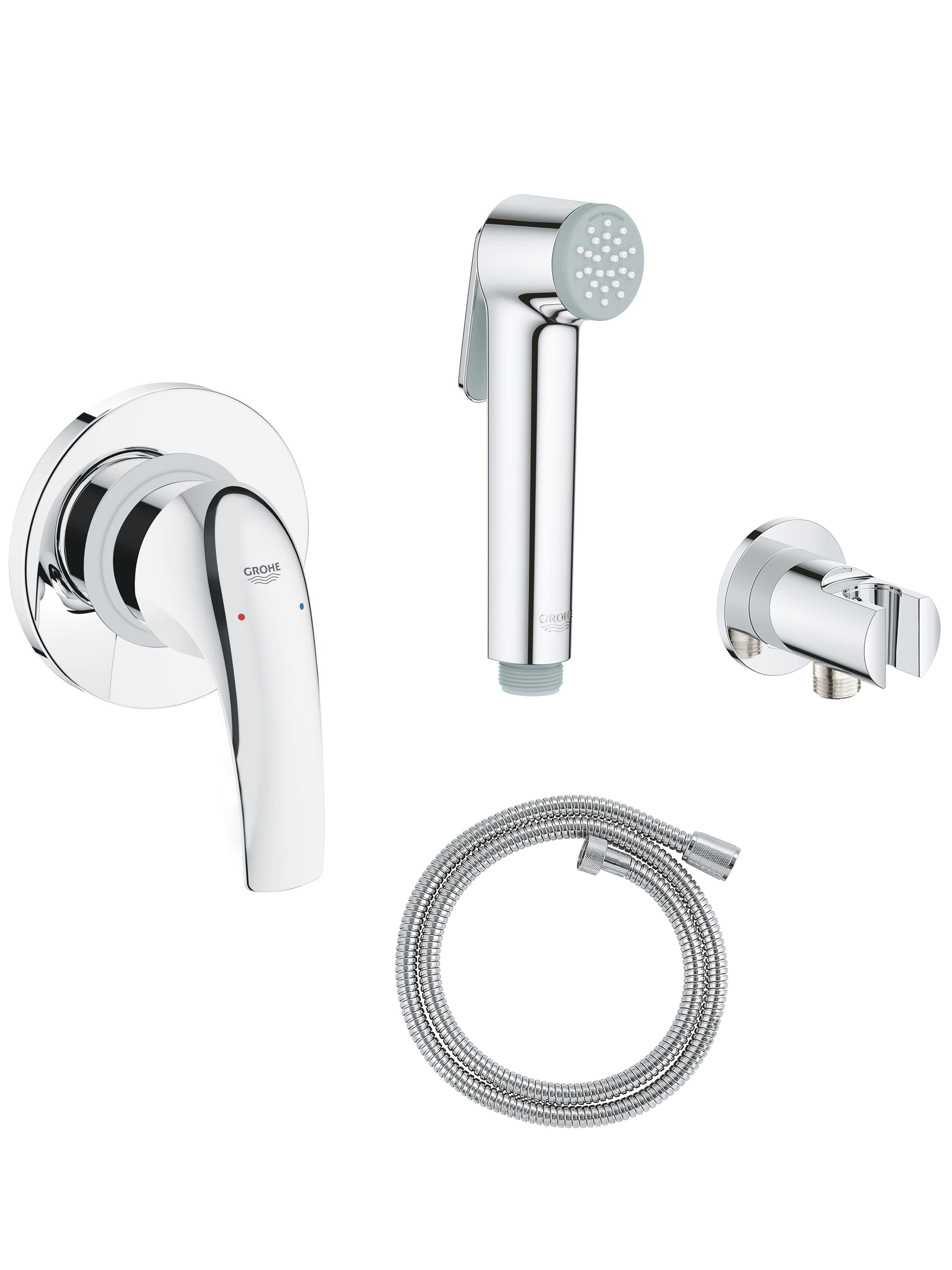 

Гигиенический душ Grohe BauCurve 129185 со смесителем, хром