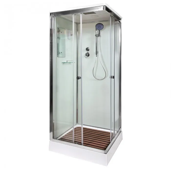   Santehnika Room Душевая кабина Deto K 120х90 с электрикой, хром (K402SEL)