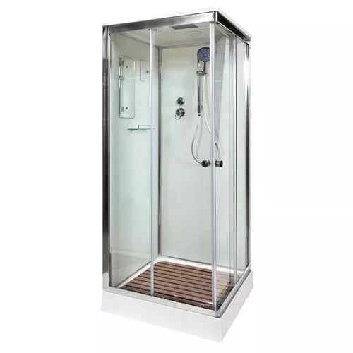   Santehnika Room Душевая кабина Deto K 90х90 с электрикой, хром (K409SEL)