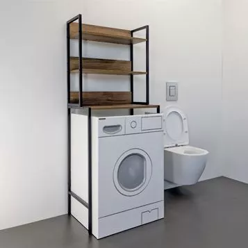 

COMFORTY.Стеллаж для стиральной машины дуб тёмно-коричневый