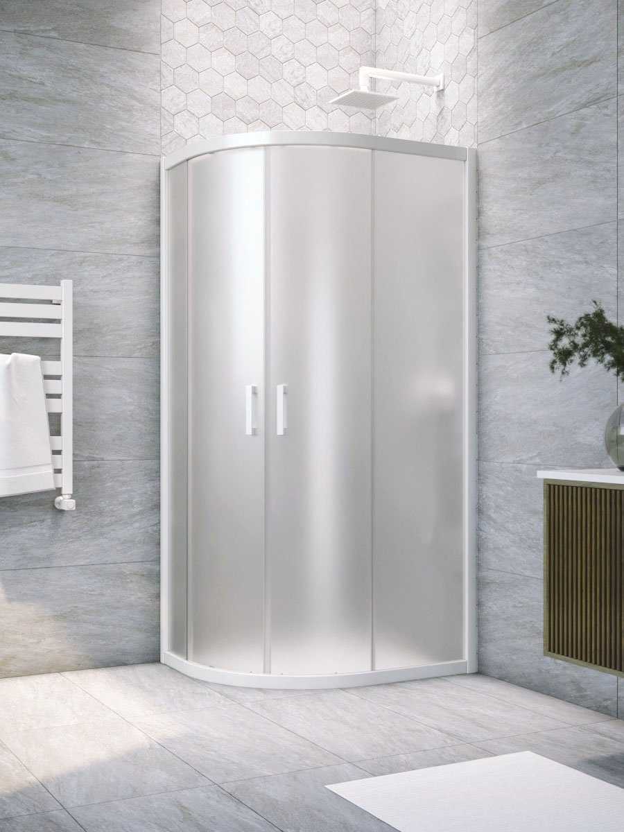 

Душевой уголок Vegas Glass ZS-F Novo h2000 110*90 01 10 профиль глянцевый белый, стекло сатин