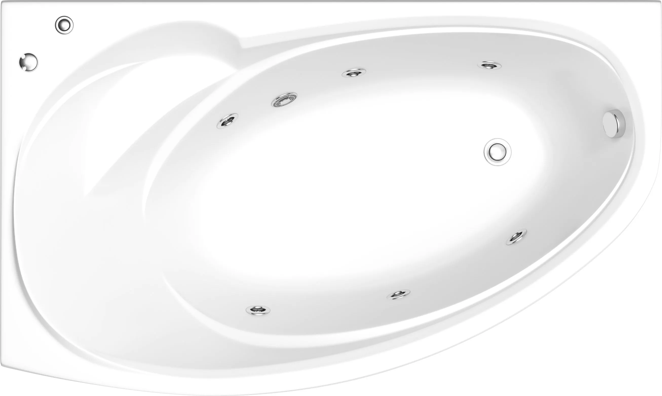 Акриловая ванна Bas Фэнтази 150x95 с г/м L, цвет белый Вн БасВГ12 ВГ00253 - фото 1