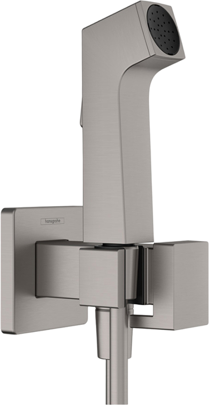 

Гигиенический душ Hansgrohe E 1jet EcoSmart+ со смесителем, шлифованный черный хром 29233340