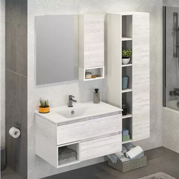 

Мебель для ванной Comforty Турин 90 дуб белый