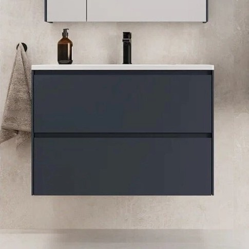 

Тумба с раковиной Style Line Лима 100 см подвесная LINE 100 2 ящика PLUS Графит ЭМАЛЬ