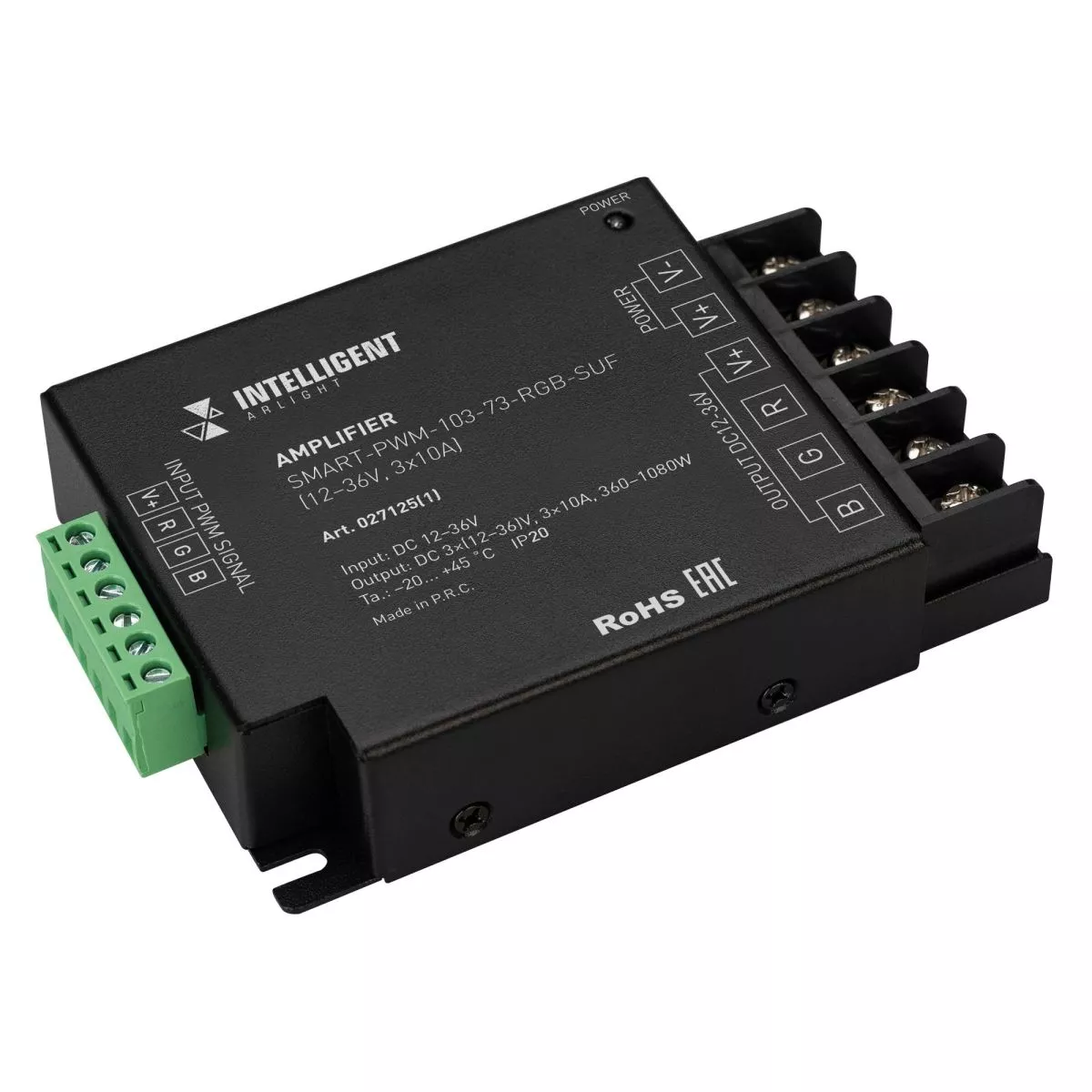 

Усилитель Arlight SMART-PWM-103-73-RGB-SUF Black (12-36V, 3x10A) 027125(1)
