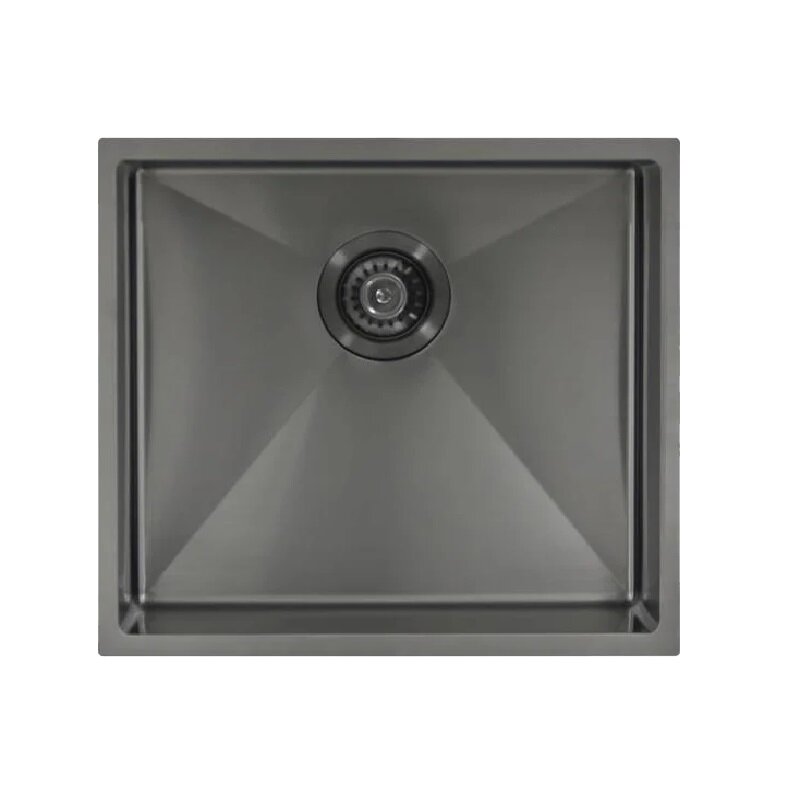 Мойка Seaman Eco Marino SME-490-GL (Gun Light, PVD, satin), стандартная комплектация - Светлая оружейная сталь