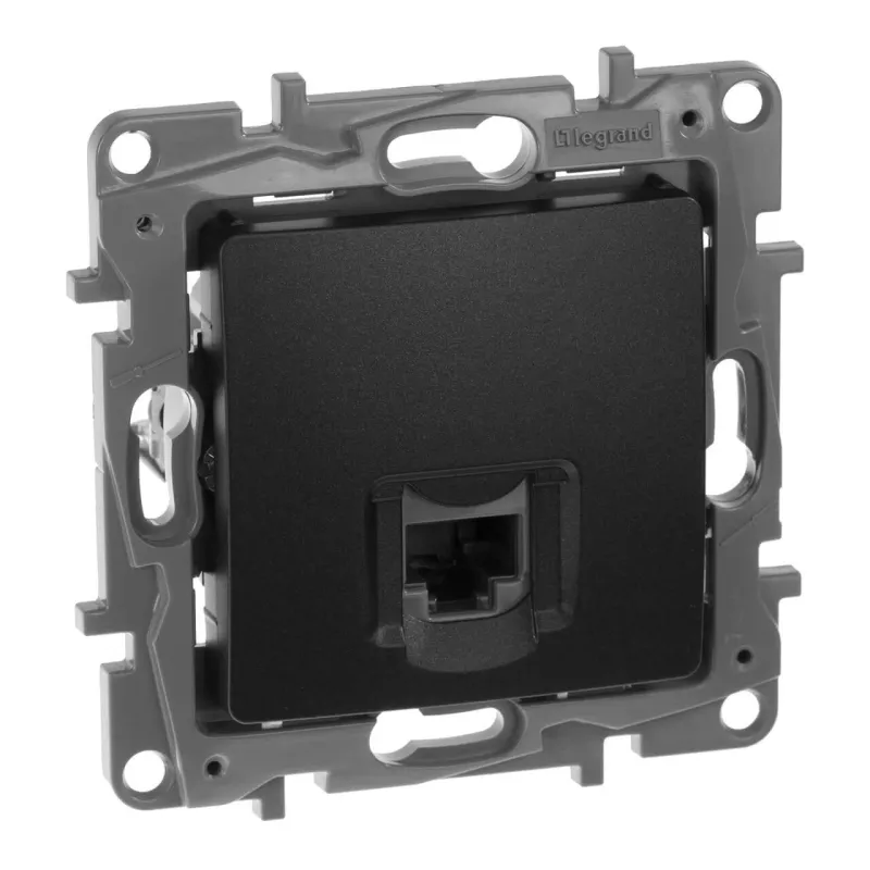 

Розетка компьютерная RJ45 Legrand Etika 5 кат UTP антрацит 672641