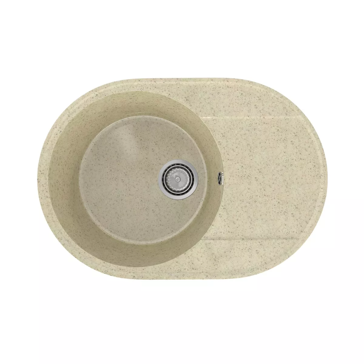 Мойки из мрамора Кухонная мойка Practik PR-M-610-002 (без сифона), слоновая кость