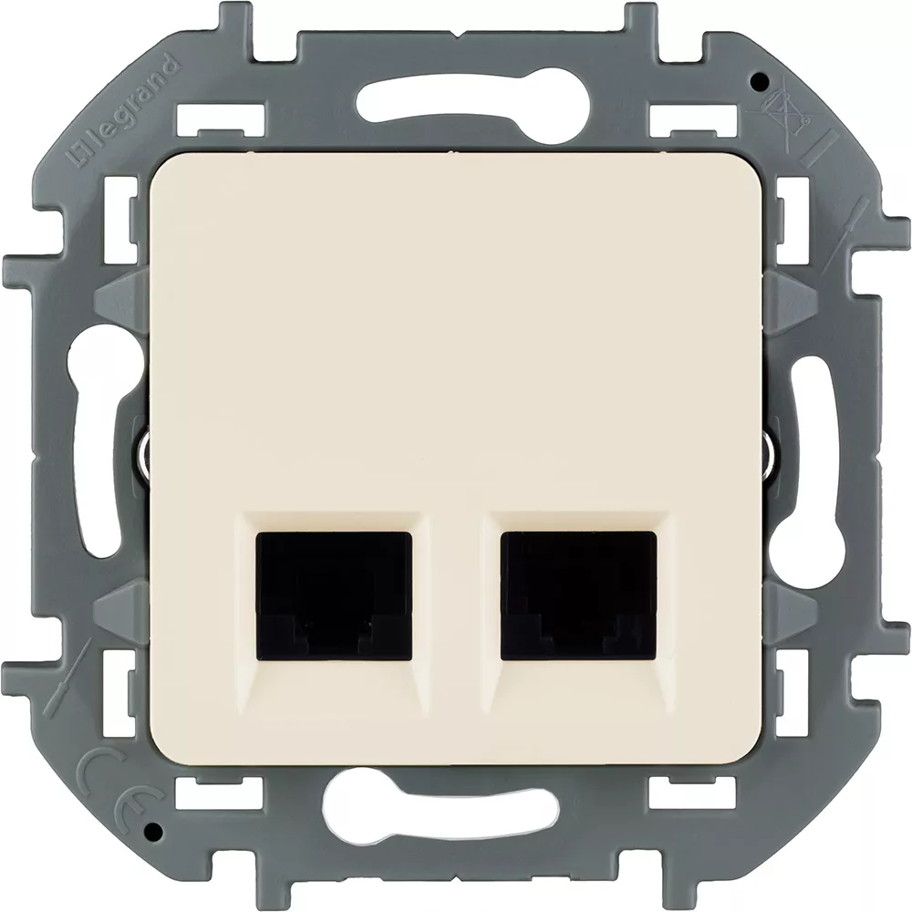 

Розетка компьютерная двойная RJ45 Legrand Inspiria 673841
