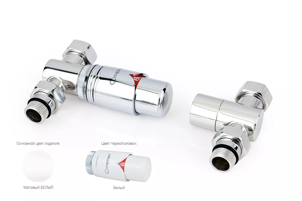 

Терморегулятор Автоматический терморегулятор прямой G 1/2" НР х G 3/4" НГ (набор) (Матовый белый - Белый)