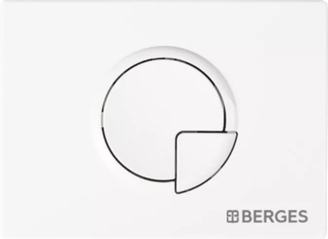 

Кнопка смыва Berges Wasserhaus Novum R4 белый, матовый