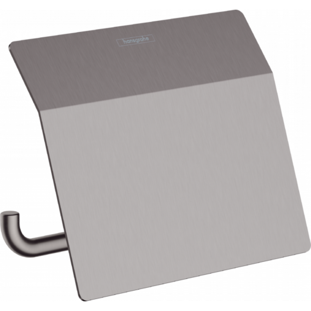 

Держатель туалетной бумаги с крышкой AddStoris Hansgrohe 41753340, шлиф. черный хром