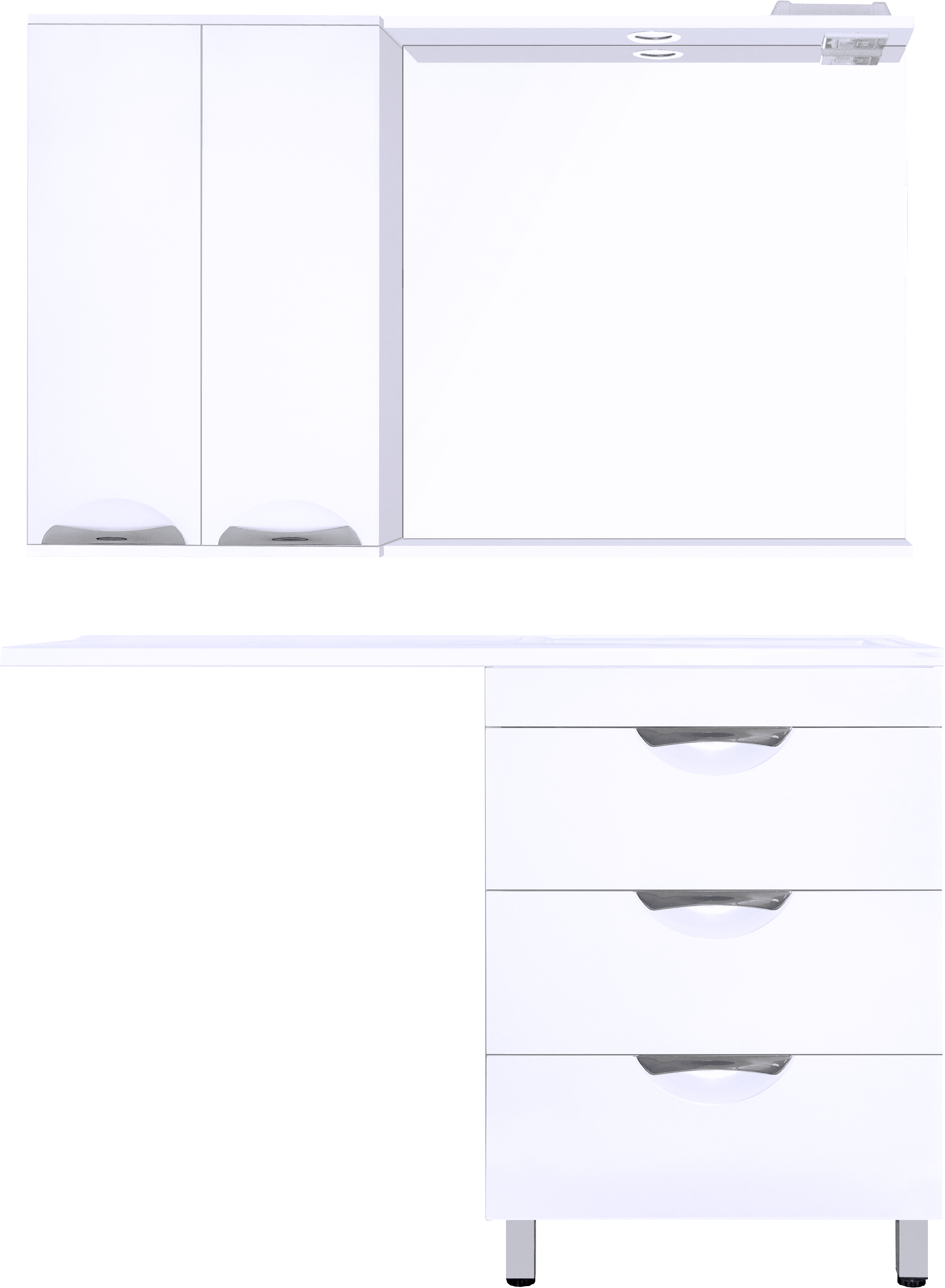 

Мебель для ванной комнаты Style Line Жасмин 60 Люкс Plus белая, для стиральной машины R