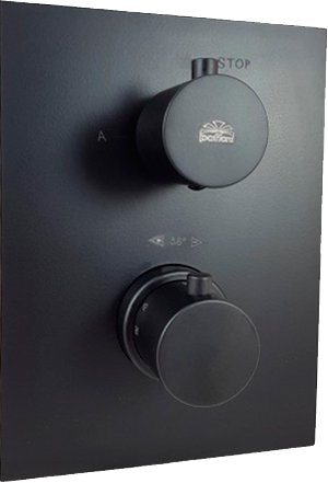 Термостат Paffoni Light для ванны с душем LIQ518NO/M, размер 15, цвет черный LIQ518NO/M - фото 1