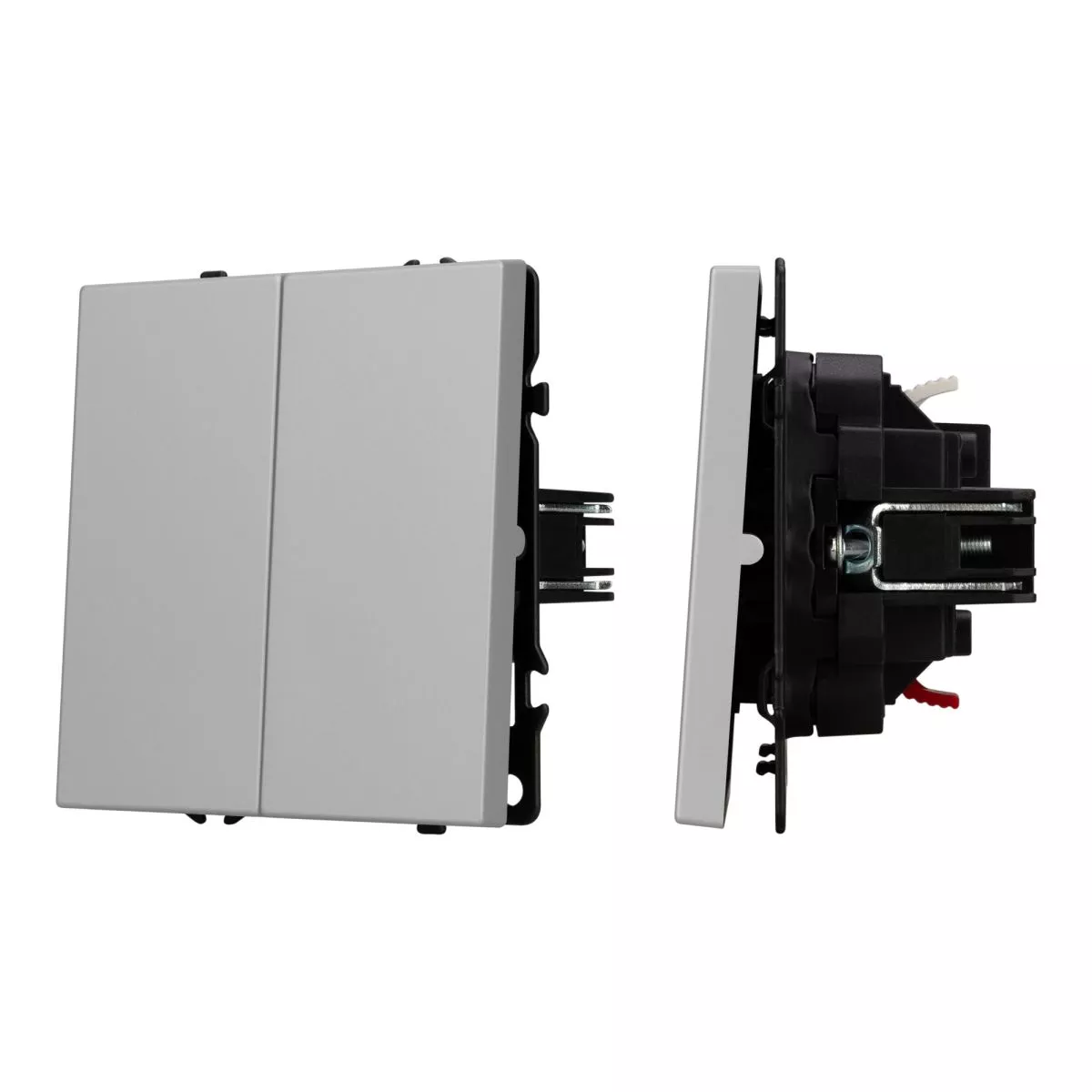 

Механизм звонкового выключателя двухклавишный Arlight SWT-NOBE-MKR2-SFPL-IS (230V, 10A) (Никель) 061786