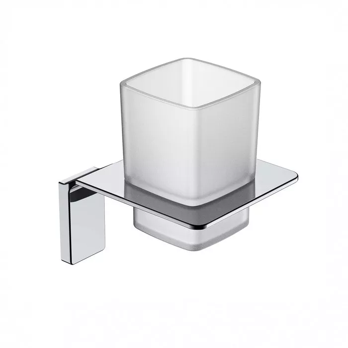 Подстаканник одинарный матовое стекло сплав металлов хром IDDIS Slide (SLISCG1i45) - фото 1