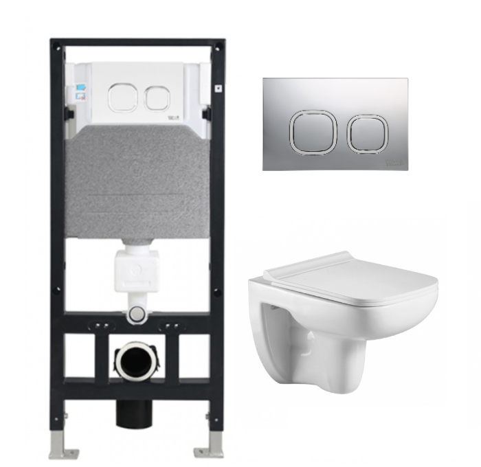 

Комплект унитаза WeltWasser Kehlbach 004 с инсталляцией AMBERG 506 белый, с сиденьем микролифт и клавишей смыва AMBERG RD-MT CR хром матовый