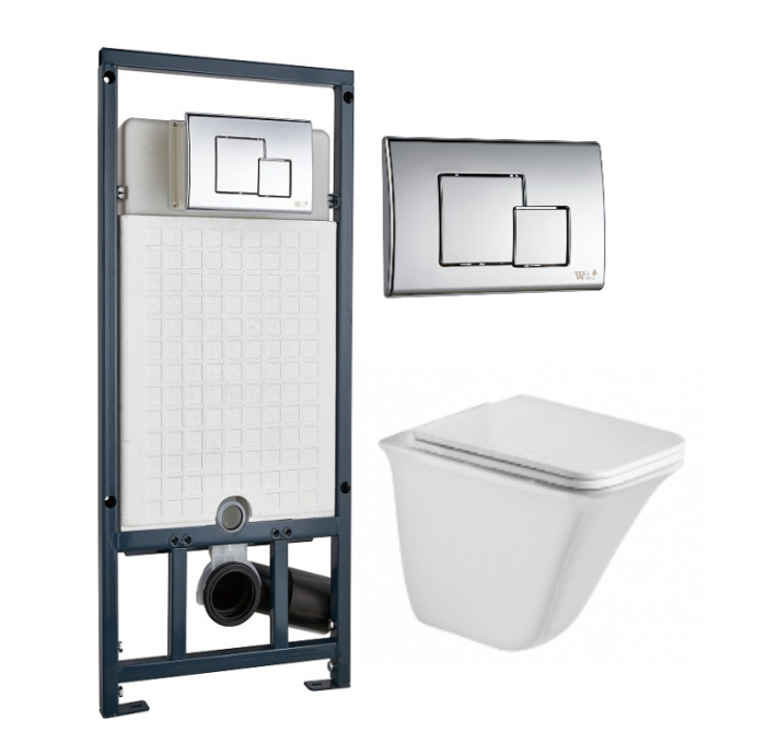 

Комплект унитаза WeltWasser Rotbach 004 с инсталляцией MARBERG 507 белый, с сиденьем микролифт и клавишей смыва MAR 507 SE хром