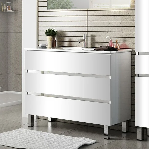 

Тумба с раковиной Sanvit Кубэ-3 90 белый глянец