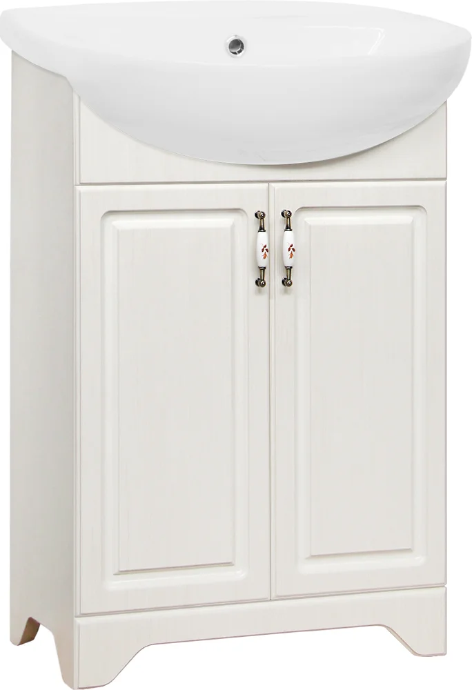 

Тумба Олеандр-2 55 под умывальник Антик 55, Люкс рельеф пастель /0