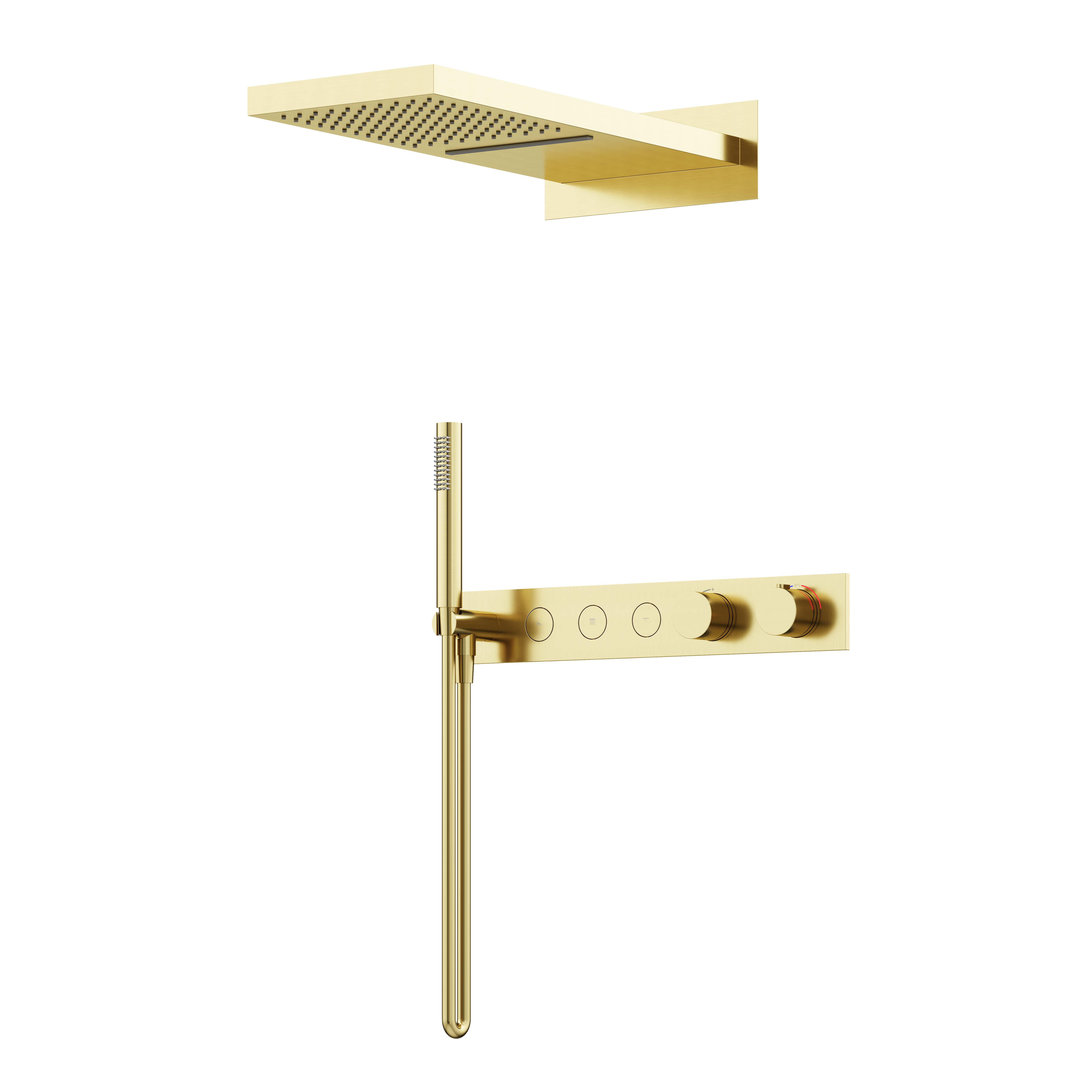 

Душевой комплект Sancos Linn SC9023BG С ВНУТРЕННЕЙ ЧАСТЬЮ, брашированное золото, PVD покрытие